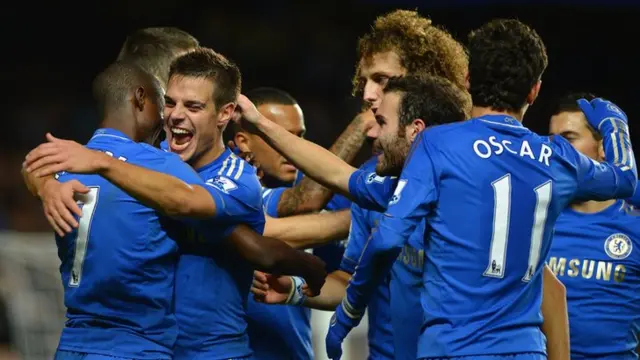 Chelsea players celebrate