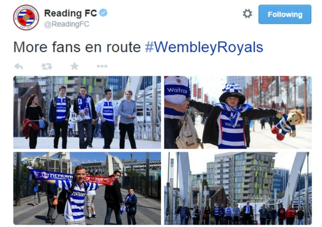 Reading's Twitter page