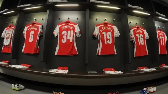 Arsenal changing room