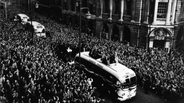 Aston Villa fans in Birmingham