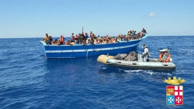 The rescue of migrants as part of Operation Mare Nostrum - 25 April 2014