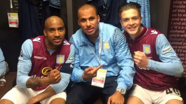 Fabian Delph, Gabriel Agbonlahor and Jack Grealish