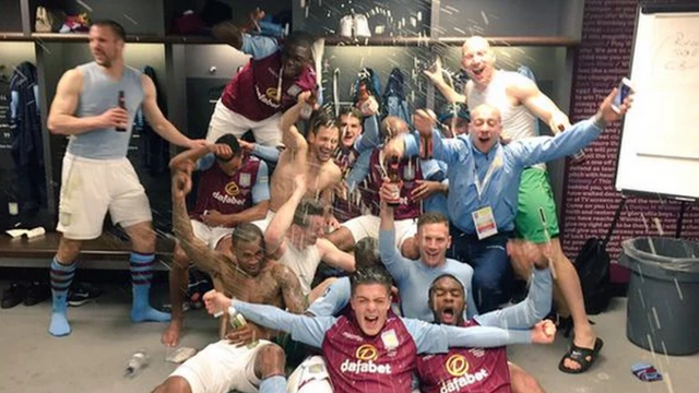 Aston Villa dressing room