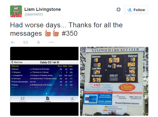 Liam Livingstone twitter