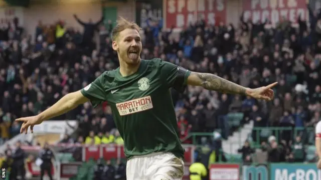 Hibs striker Martin Boyle was cup-tied for the Scottish Cup semi-final.