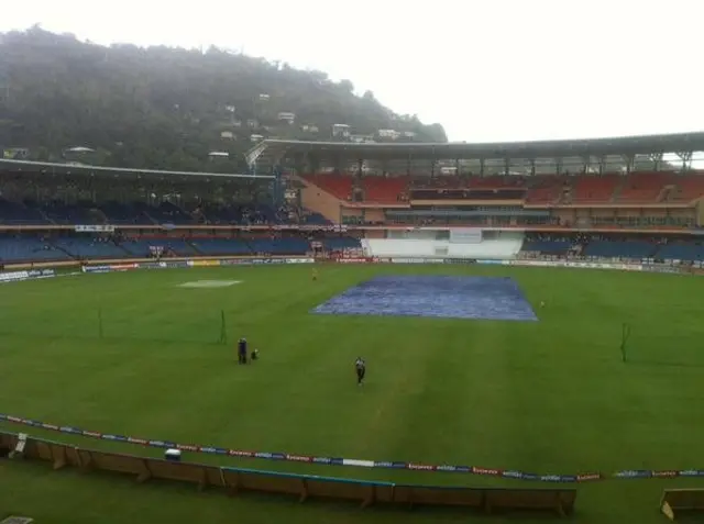 Rainy outfield in Grenada