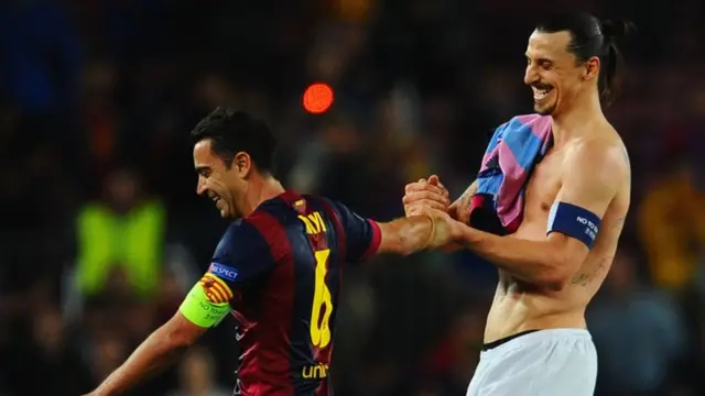 Zlatan Ibrahimovic and Xavi