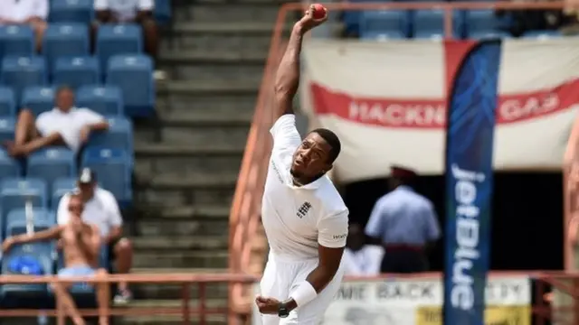 Chris Jordan bowls