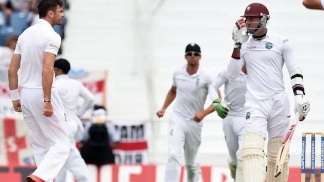 James Anderson celebrates