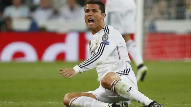 Cristiano Ronaldo reacts