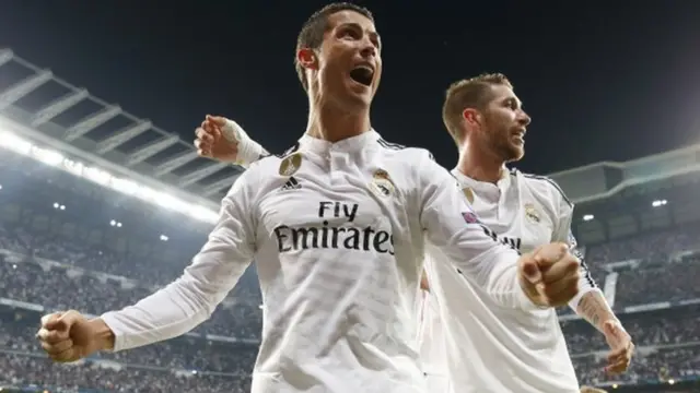 Cristiano Ronaldo celebrates