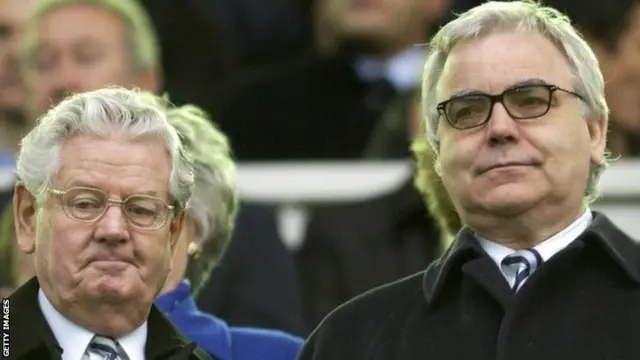 Sir Philip Carter and Bill Kenwright in 2001