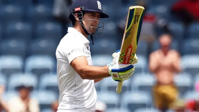 Alastair Cook celebrates