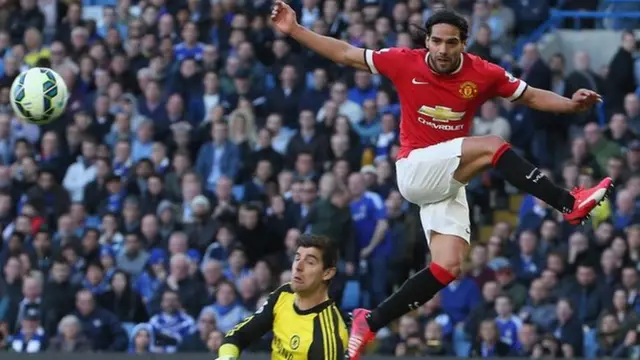 Radamel Falcao in action for Manchester United