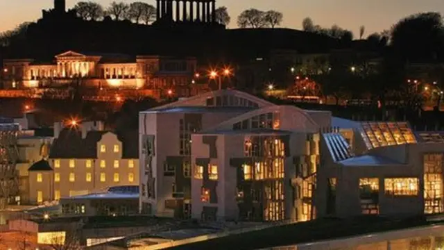 Holyrood at night