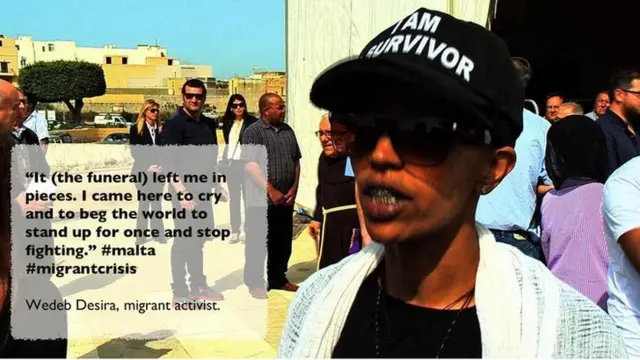 Image of Wedeb Debira, migrant activist, in Malta