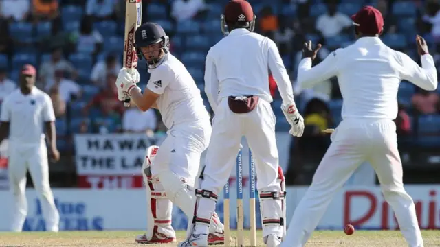 Gary Ballance is bowled out