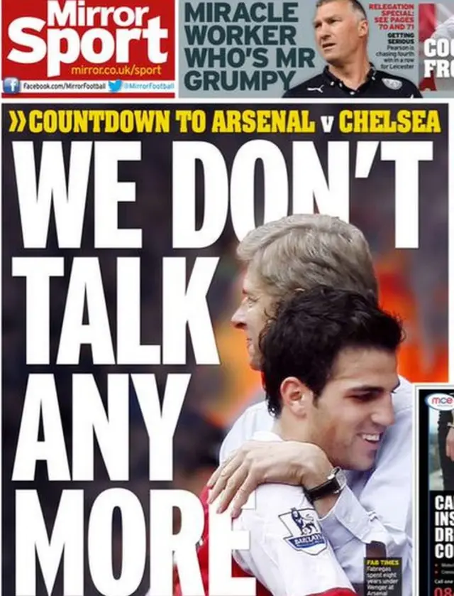 Daily Mirror back page