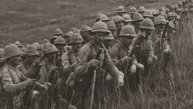 British reserve troops awaiting orders to move forward at Cape Helles