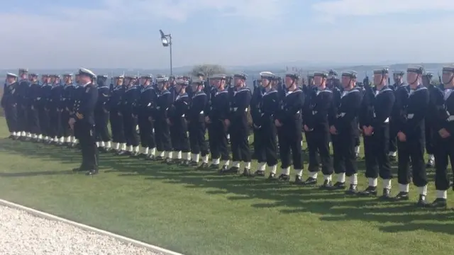 A guard of sailors from HMS Bulwark