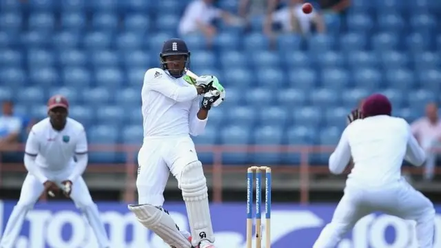 Chris Jordan of England pulls a delivery