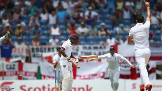 James Anderson celebrates