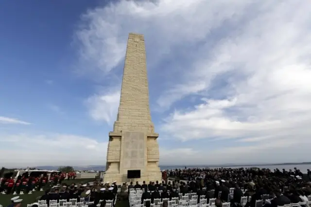 Memorial service at Cape Helles