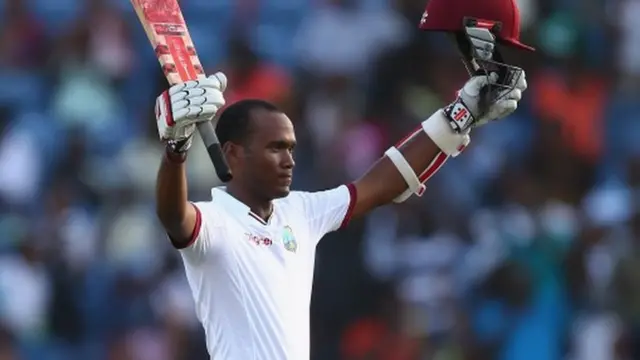 Kraigg Brathwaite celebrates