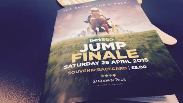 Souvenir racecard at Sandown