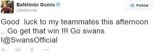 Gomis tweet