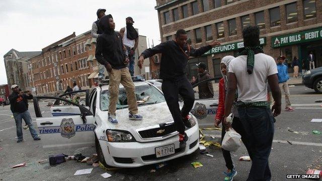 Rioting in Baltimore