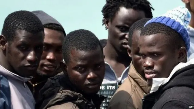 Migrants arriving in Italy