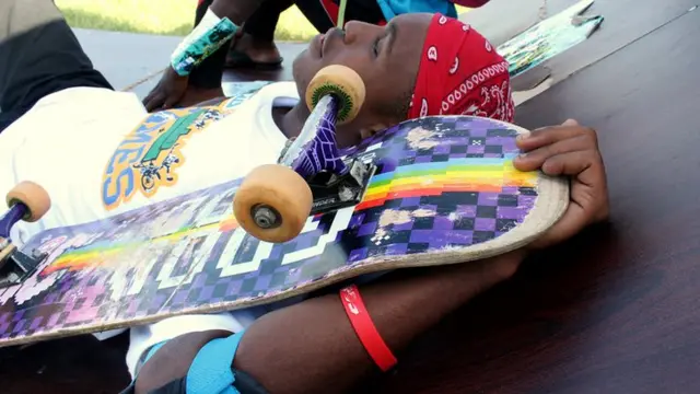 Tanzanian skateboarder