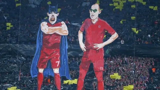 Cartoons of Franck Ribery and Arjen Robben