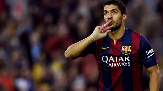 Barcelona striker Luis Suarez