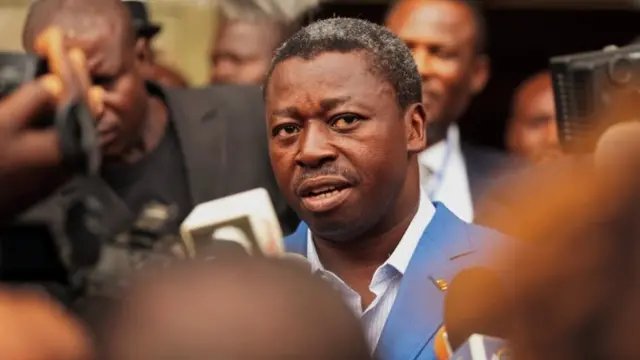 Faure Gnassingbe in Lome, Togo, on 25 April 2015