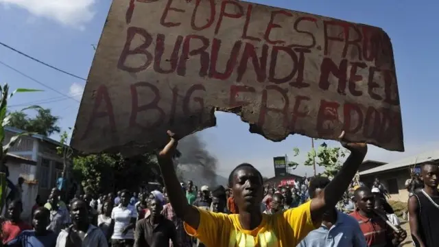 Burundians on the streets in anti-third term protests - 28 April 2015