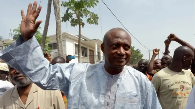 Jean-Pierre Fabre in Lome, Togo on 25 April 2015