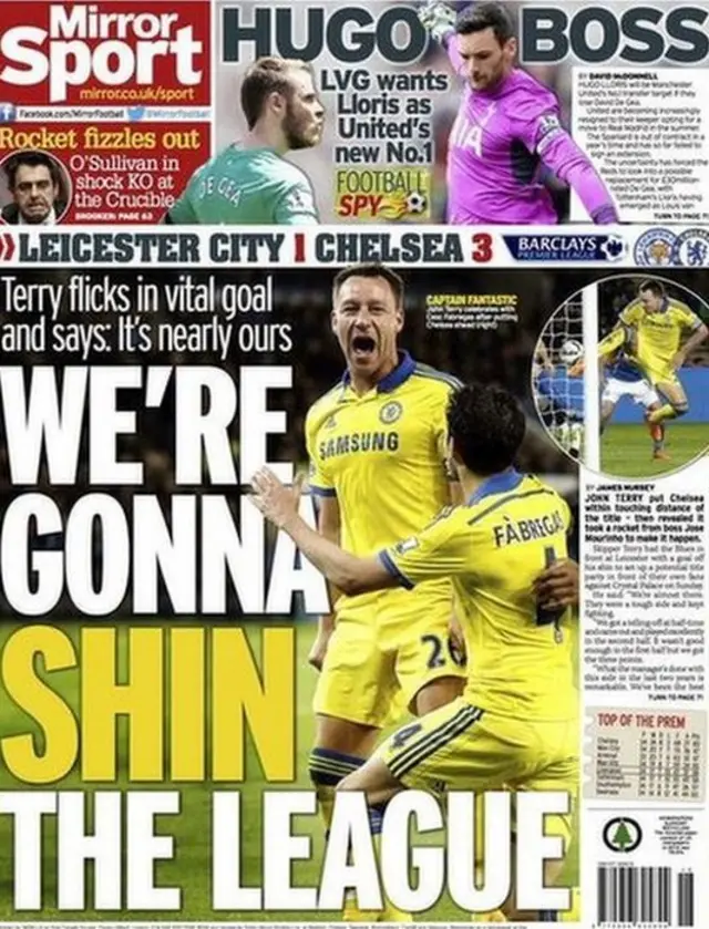 Daily Mirror back page