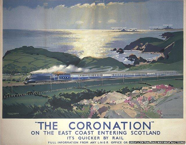 The Coronation on the East Coast entering Scotland