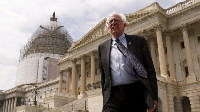 Bernie Sanders outside the Capitol