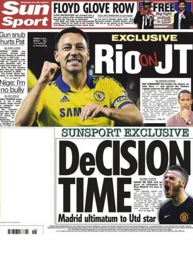 Sun back page