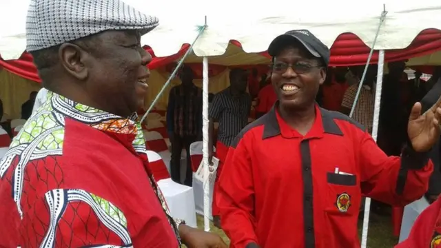 Morgan Tsvangirai arrives at May Day rally