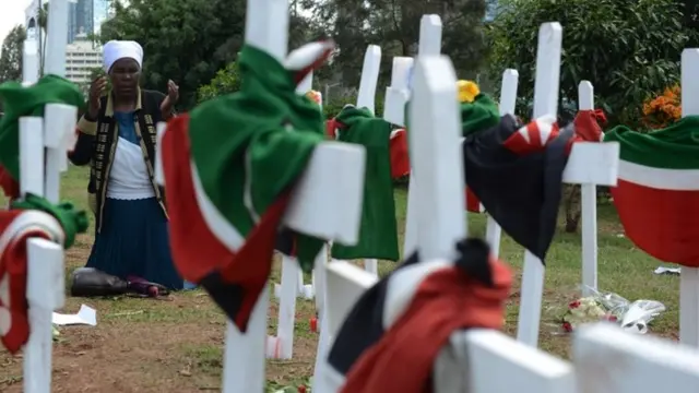 Kenyan mourner