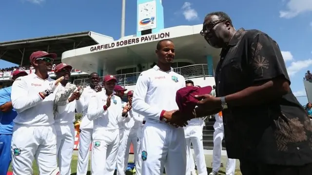 Shai Hope receives his cap