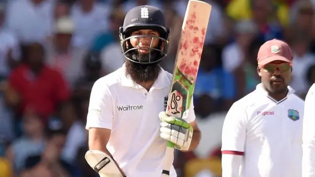 Moeen Ali celebrates