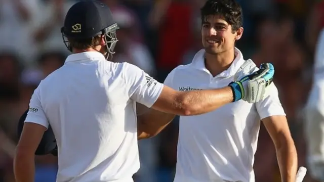 Alastair Cook celebrates