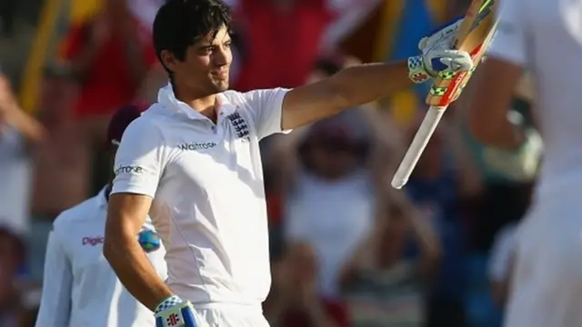 Alastair Cook celebrates