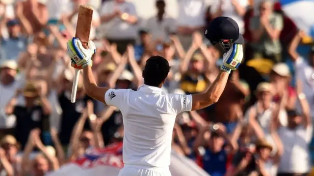 Alastair Cook celebrates