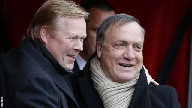 Sunderland manager Dick Advocaat and Southampton manager Ronald Koeman